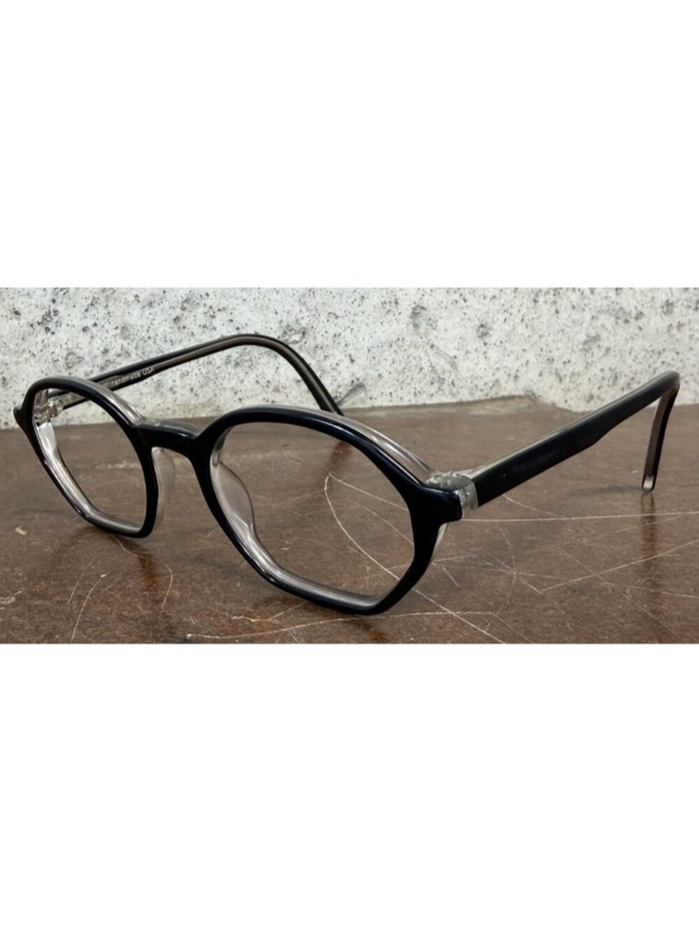 Kala Eyewear Geometric Eyeglasses Frames OPERA BC BLACK-CRYSTAL 45-21-140